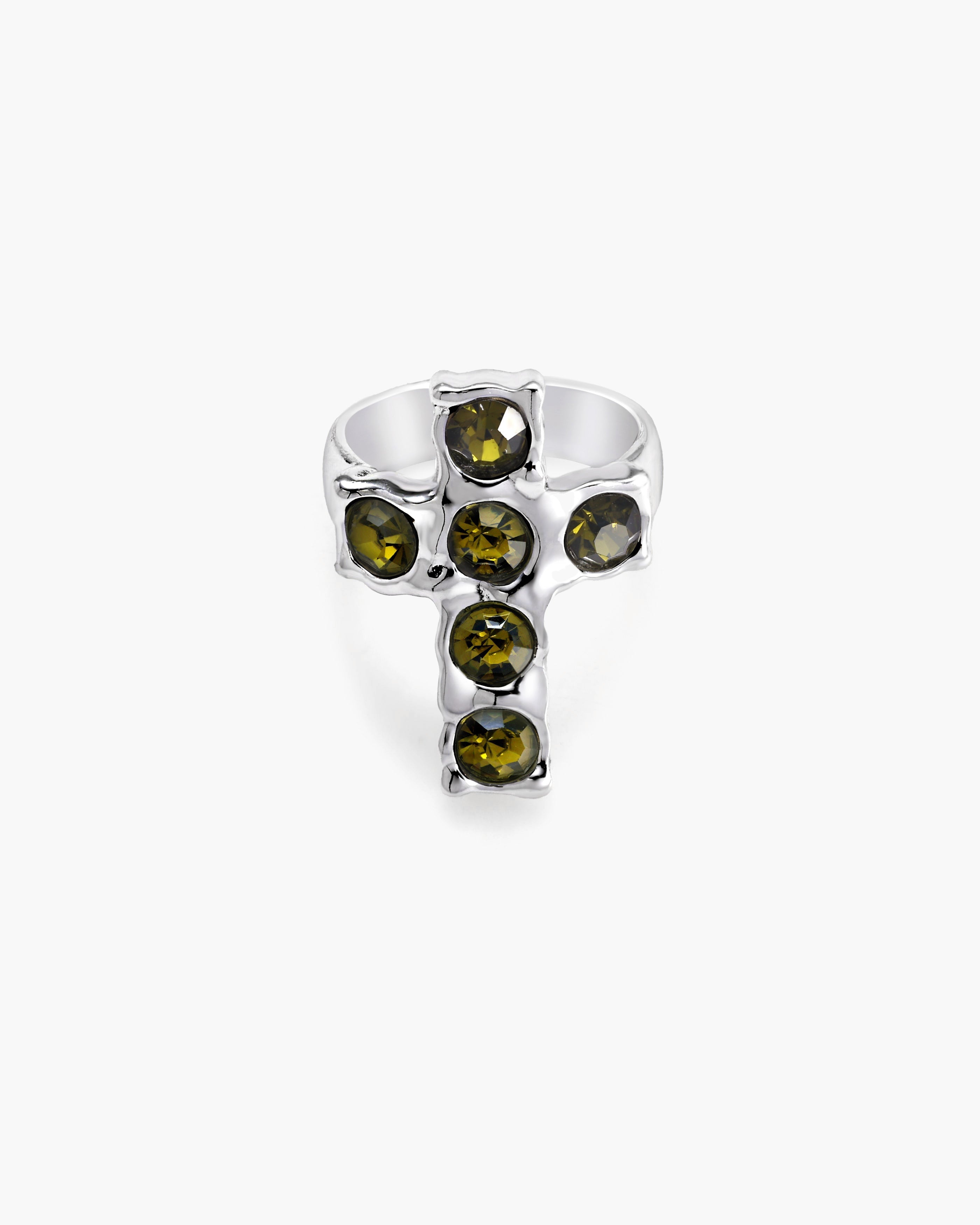 Rebel Cross Ring in Gold