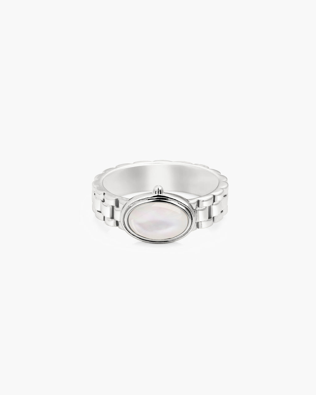 Watch Band Ring in Silver